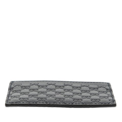 グッチ マイクログッチシマ カードケース 262837 ネイビー レザー レディース GUCCI 【中古】