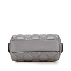 グッチ GGマトラッセ キルティング ミニボストンバッグ ショルダーバッグ 2WAY 702251 グレー レザー レディース GUCCI 【中古】