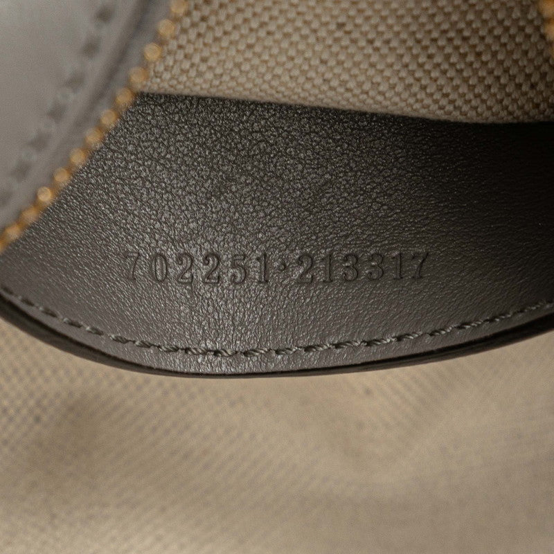 グッチ GGマトラッセ キルティング ミニボストンバッグ ショルダーバッグ 2WAY 702251 グレー レザー レディース GUCCI 【中古】