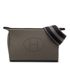 エルメス ヴィドポッシュ 斜め掛け ショルダーバッグ グリメイヤー グレー系 トゴ レディース HERMES 【中古】