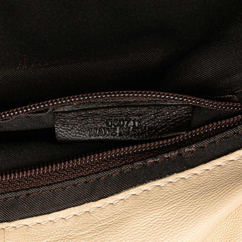 ロエベ アナグラムロゴ ナッパ アイレ ハンドバッグ アイボリー ベージュ レザー レディース LOEWE 【中古】