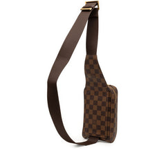 ルイ ヴィトン ダミエ ジェロニモス ボディバッグ ウエストバッグ N51994 ブラウン PVC レザー レディース LOUIS VUITTON 【中古】