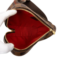 ルイ ヴィトン ダミエ ジェロニモス ボディバッグ ウエストバッグ N51994 ブラウン PVC レザー レディース LOUIS VUITTON 【中古】