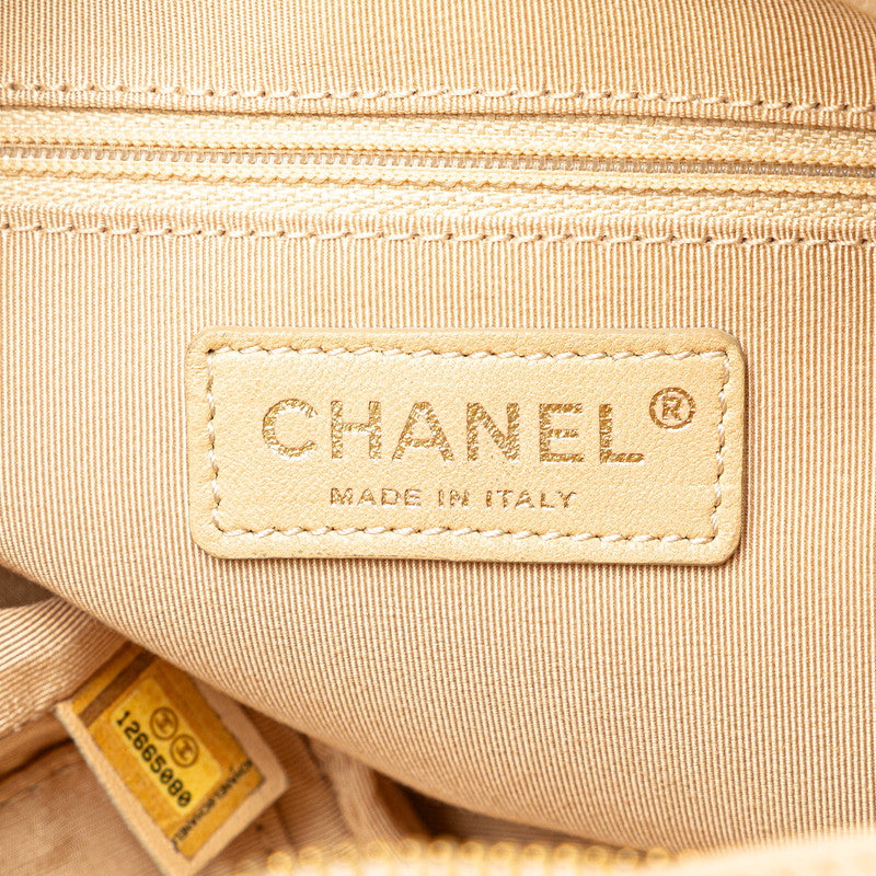 シャネル マトラッセ ココマーク チェーン ハンドバッグ ワンショルダーバッグ ベージュ キャビアスキン レディース CHANEL 【中古】