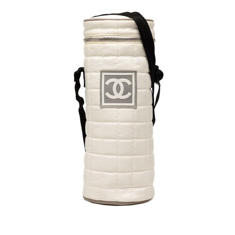 シャネル スポーツライン ココマーク ボトルホルダー ショルダー ホワイト ナイロン レディース CHANEL 【中古】