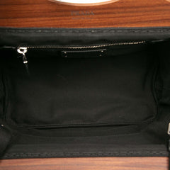 プラダ カナパ ハンドバッグ ショルダーバッグ 2WAY 1BG350 ブラック ブラウン コットン ウッド レディース PRADA 【中古】