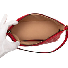 グッチ GGマーモント ワンショルダーバッグ 739166 レッド レザー レディース GUCCI 【中古】