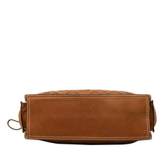 ロエベ ロゴ ショッパー チェーン トートバッグ ショルダーバッグ ブラウン レザー レディース LOEWE 中古