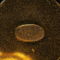 シャネル ヴィンテージ ココマーク ラウンド イヤリング ゴールド ブラック メッキ レディース CHANEL 【中古】