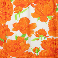エルメス カレ90 Les Pivoines 芍薬 スカーフ オレンジ シルク レディース HERMES 中古