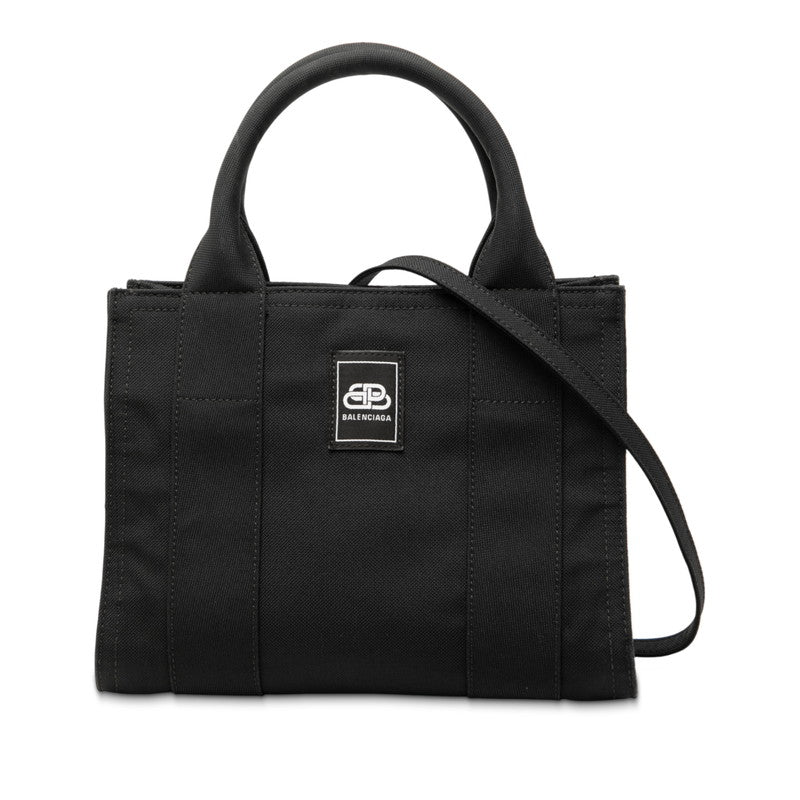 バレンシアガ トレードXS ハンドバッグ ショルダーバッグ 2WAY 620882 ブラック キャンバス レディース BALENCIAGA 【中古】