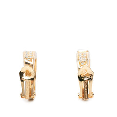 ディオール フープイヤリング ゴールド メッキ ラインストーン レディース Dior 中古