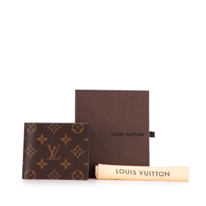 ルイ ヴィトン モノグラム ポルトフォイユ マルコ NM 二つ折り財布 M62288 ブラウン PVC レザー レディース LOUIS VUITTON 【中古】