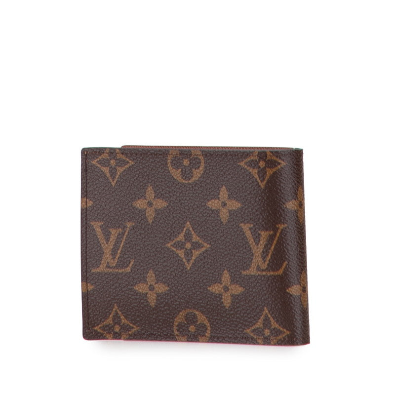 ルイ ヴィトン モノグラム ポルトフォイユ マルコ NM 二つ折り財布 M62288 ブラウン PVC レザー レディース LOUIS VUITTON 【中古】