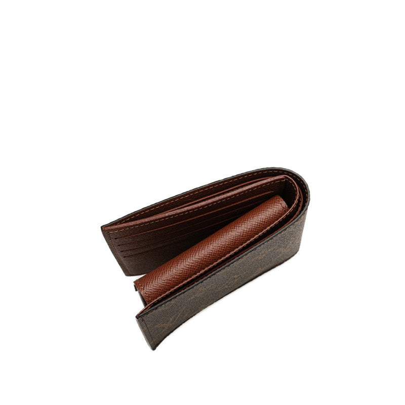 ルイ ヴィトン モノグラム ポルトフォイユ マルコ NM 二つ折り財布 M62288 ブラウン PVC レザー レディース LOUIS VUITTON 【中古】