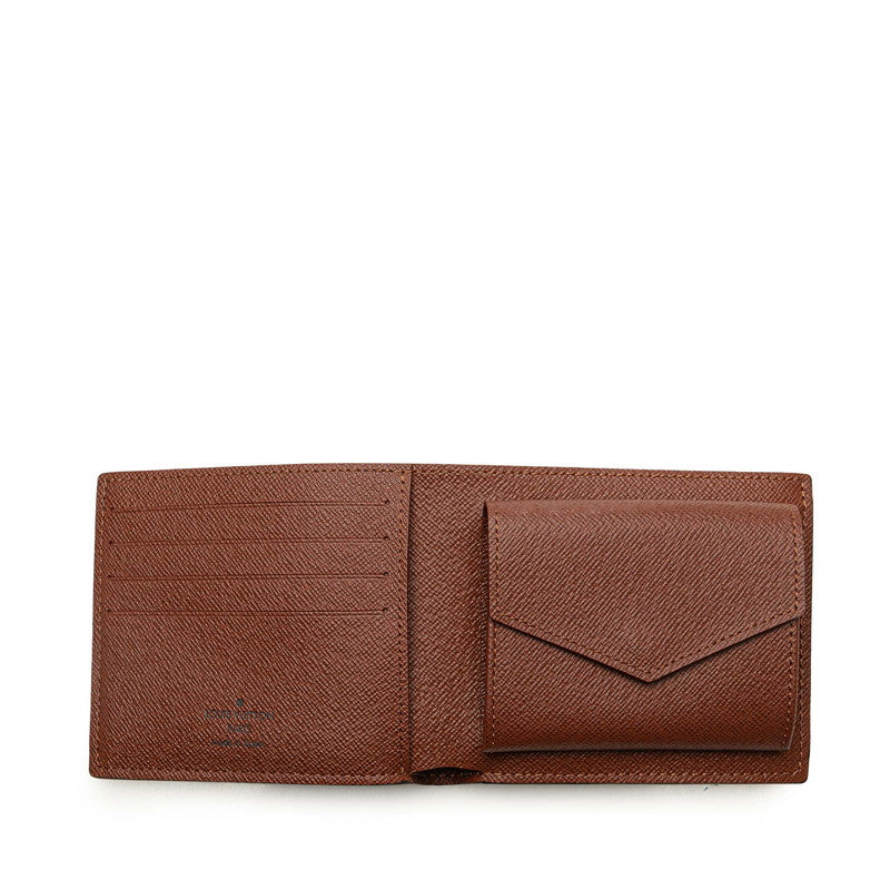ルイ ヴィトン モノグラム ポルトフォイユ マルコ NM 二つ折り財布 M62288 ブラウン PVC レザー レディース LOUIS VUITTON 【中古】