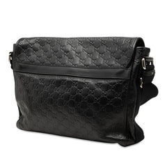 グッチ グッチシマ ショルダーバッグ メッセンジャーバッグ 246067 ブラック レザー レディース GUCCI 中古