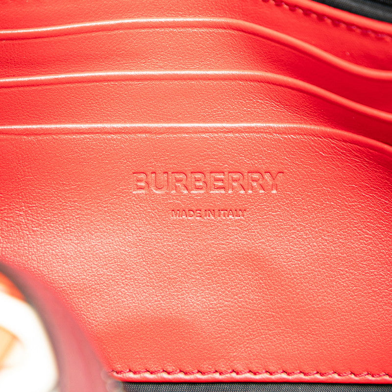 バーバリー TBモノグラム ボディバッグ 8011677 オレンジ ベージュ ナイロン レザー レディース BURBERRY 【中古】