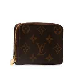 ルイ ヴィトン モノグラム ジッピー コインパース コインケース M60067 ブラウン PVC レザー レディース LOUIS VUITTON 【中古】