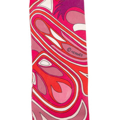 エルメス ツイリー Folklore BE Fuchsia Rouge Rose スカーフ パープル系 マゼンタ シルク レディース HERMES 【中古】
