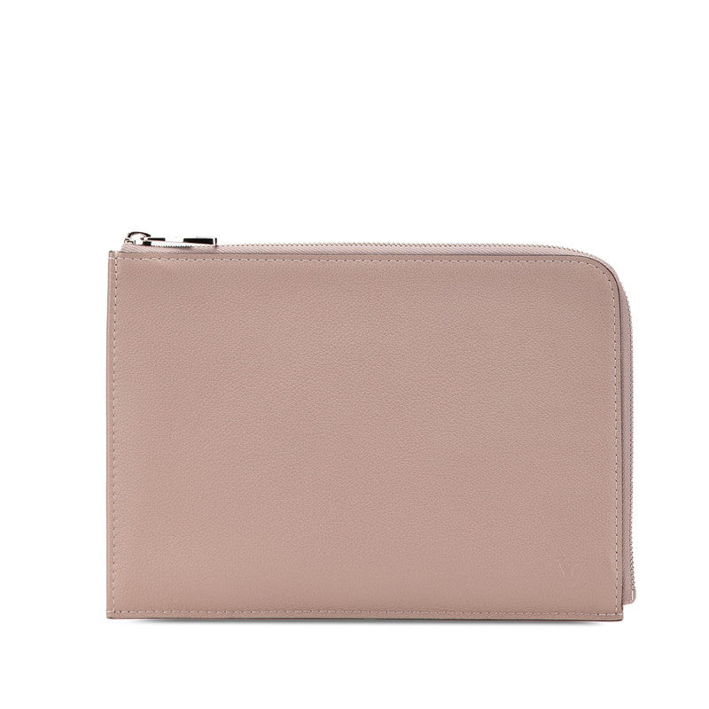 ルイ ヴィトン ポシェットジュールPM クラッチバッグ R99760 トープ ベージュ レザー レディース LOUIS VUITTON 【中古】