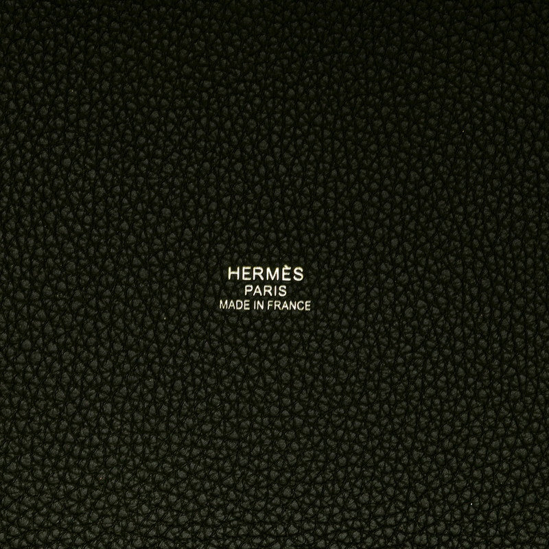 エルメス ピュールサングル ハンドバッグ トートバッグ イエロー ブラック キャンバス トリヨンクレマンス レディース HERMES 【中古】