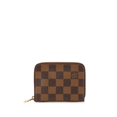 ルイ ヴィトン ダミエ ジッピー コインパース コインケース N63070 ブラウン PVC レザー レディース LOUIS VUITTON 【中古】
