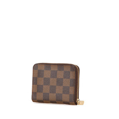 ルイ ヴィトン ダミエ ジッピー コインパース コインケース N63070 ブラウン PVC レザー レディース LOUIS VUITTON 【中古】