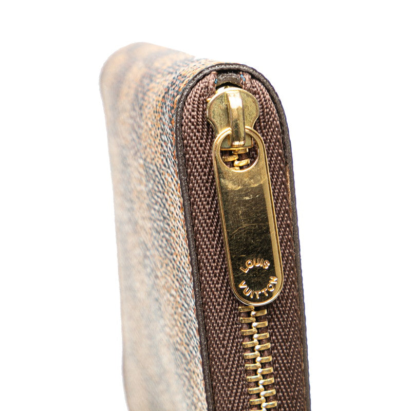 ルイ ヴィトン ダミエ ジッピー コインパース コインケース N63070 ブラウン PVC レザー レディース LOUIS VUITTON 【中古】