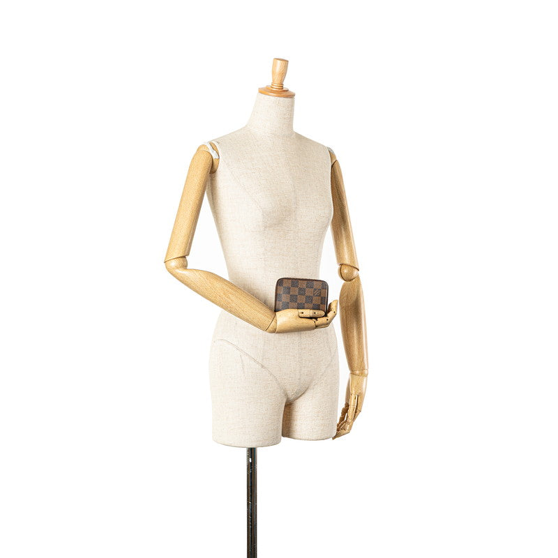 ルイ ヴィトン ダミエ ジッピー コインパース コインケース N63070 ブラウン PVC レザー レディース LOUIS VUITTON 【中古】