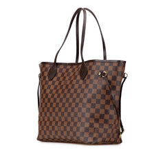 ルイ ヴィトン ダミエ ネヴァーフルMM トートバッグ ワンショルダーバッグ N41358 エベヌ ブラウン PVC レザー レディース LOUIS VUITTON 【中古】