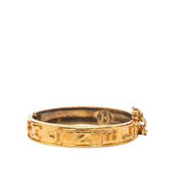 シャネル ヴィンテージ ロゴ バングル ゴールド メッキ レディース CHANEL 【中古】