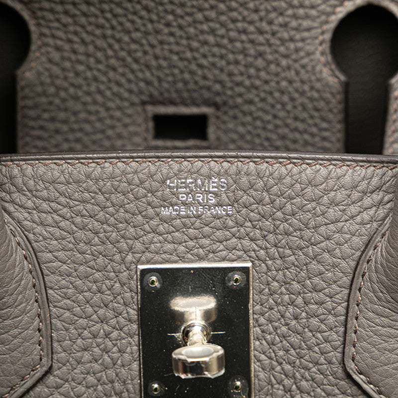 エルメス バーキン30 ハンドバッグ エタン シルバー金具 トリヨンクレマンス レディース HERMES 【中古】