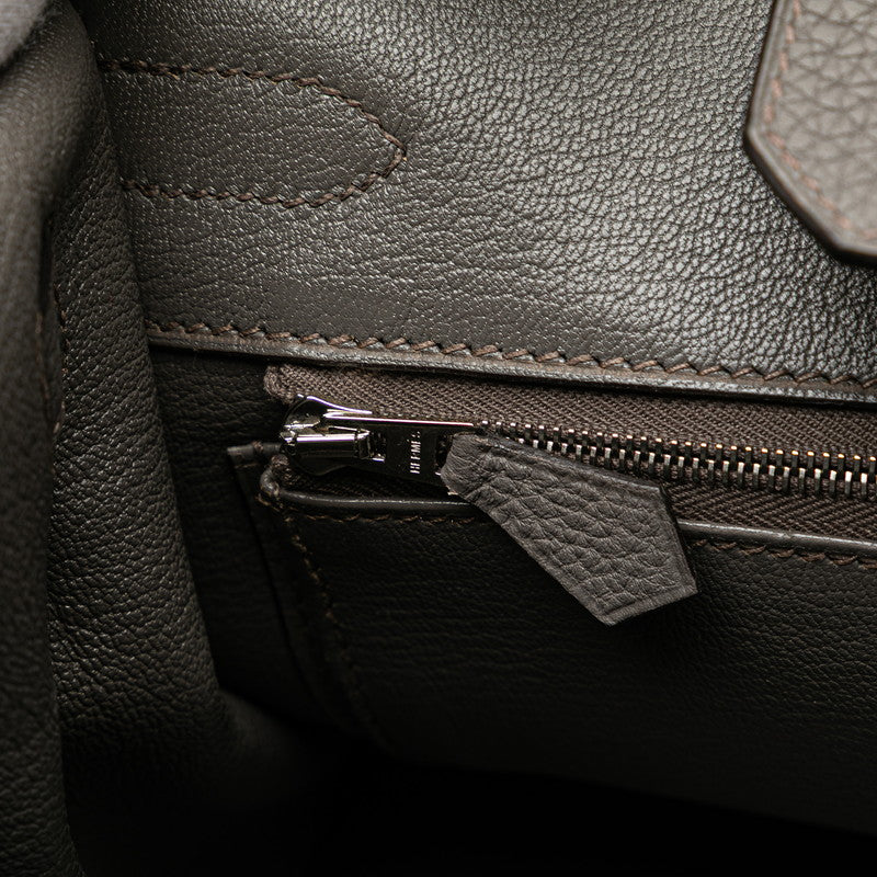 エルメス バーキン30 ハンドバッグ エタン シルバー金具 トリヨンクレマンス レディース HERMES 【中古】