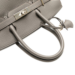 エルメス バーキン30 ハンドバッグ エタン シルバー金具 トリヨンクレマンス レディース HERMES 【中古】