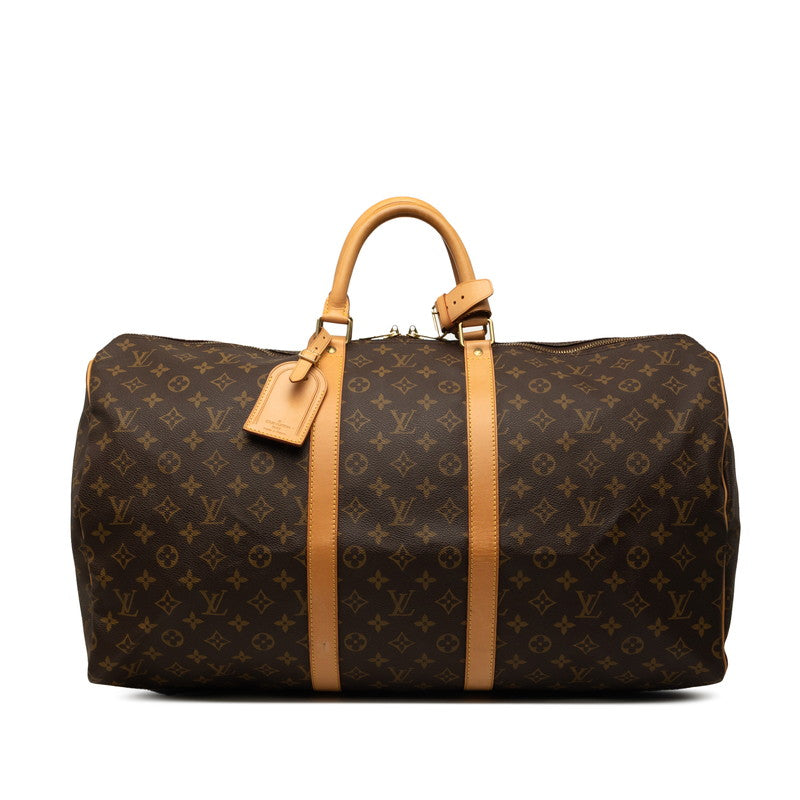ルイ ヴィトン モノグラム キーポル55 ボストンバッグ トラベルバッグ 旅行用バッグ M41424 ブラウン PVC レザー レディース LOUIS VUITTON 中古