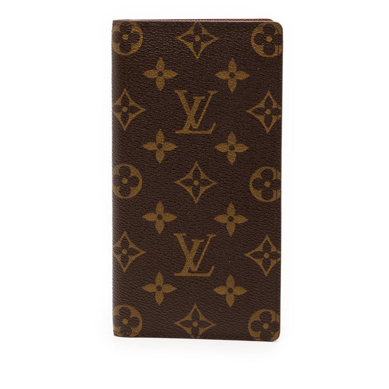 ルイ ヴィトン モノグラム ポルトバルール カルトクレディ 長財布 M61823 ブラウン PVC レザー レディース LOUIS VUITTON 【中古】
