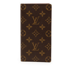 ルイ ヴィトン モノグラム ポルトバルール カルトクレディ 長財布 M61823 ブラウン PVC レザー レディース LOUIS VUITTON 【中古】