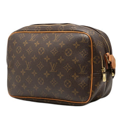 ルイ ヴィトン モノグラム リポーターPM 斜め掛け ショルダーバッグ M45254 ブラウン PVC レザー レディース LOUIS VUITTON 中古