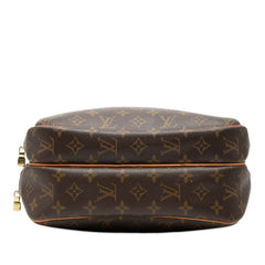 ルイ ヴィトン モノグラム リポーターPM 斜め掛け ショルダーバッグ M45254 ブラウン PVC レザー レディース LOUIS VUITTON 中古