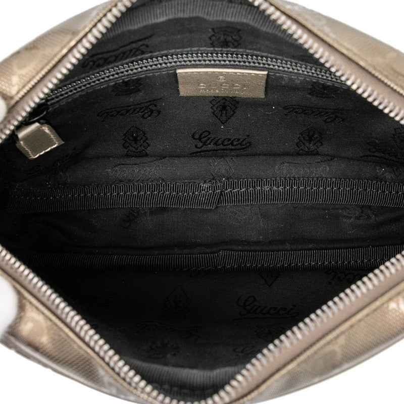 グッチ GGインプリメ ショルダーバッグ 201447 ブロンズ ブラウン ナイロン レザー レディース GUCCI 【中古】