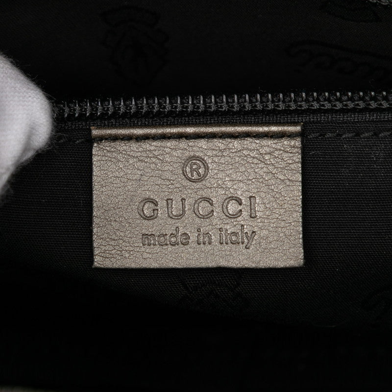 グッチ GGインプリメ ショルダーバッグ 201447 ブロンズ ブラウン ナイロン レザー レディース GUCCI 【中古】