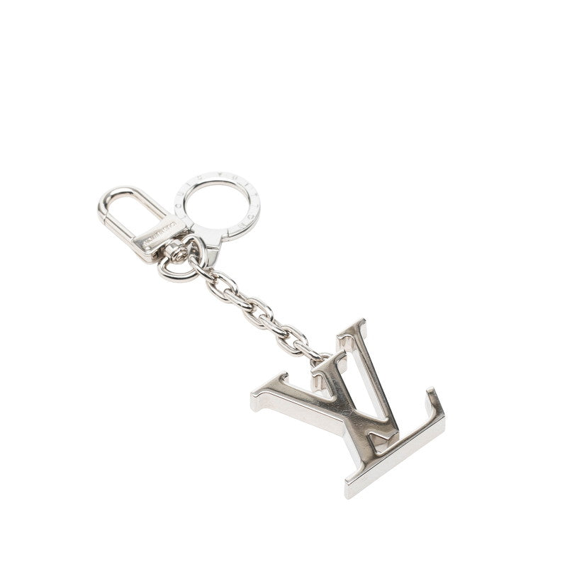 ルイ ヴィトン ポルト クレ イニシャル LV ロゴ キーリング キーホルダー チャーム M65071 シルバー メタル レディース LOUIS VUITTON 中古