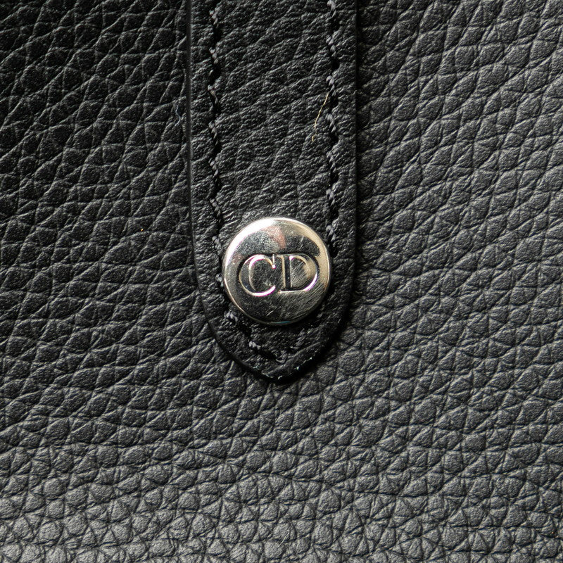 ディオール × カクタスジャック トラヴィススコット Cactus Jack サドルバッグ ショルダーバッグ ブラック レザー メンズ Dior 【中古】