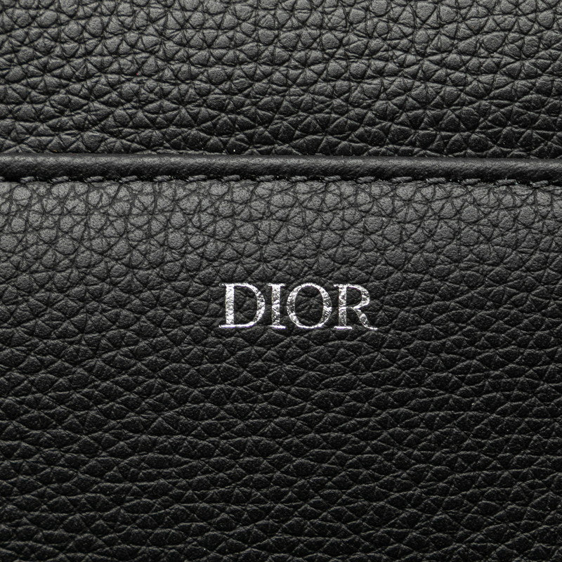 ディオール × カクタスジャック トラヴィススコット Cactus Jack サドルバッグ ショルダーバッグ ブラック レザー メンズ Dior 【中古】