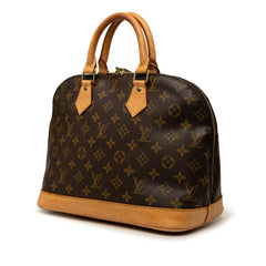 ルイ ヴィトン モノグラム アルマPM ハンドバッグ 2WAY ショルダーバッグ M51130 ブラウン PVC レザー レディース LOUIS VUITTON 中古