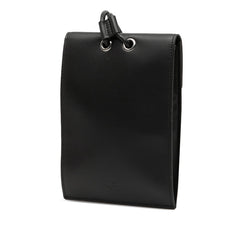 ヴァレンティノ VLTN ショルダーバッグ サコッシュ ブラック ホワイト レザー レディース VALENTINO 【中古】