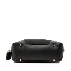 プラダ 三角ロゴプレート トートバッグ ショルダーバッグ ブラック ナイロン サフィアーノレザー レディース PRADA 中古