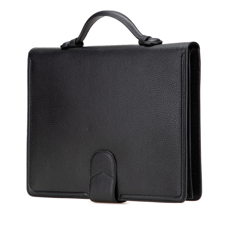 グッチ キャットヘッド ブリーフケース クラッチバッグ 495655 ブラック レザー メンズ GUCCI 【中古】