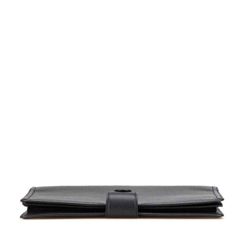 グッチ キャットヘッド ブリーフケース クラッチバッグ 495655 ブラック レザー メンズ GUCCI 【中古】